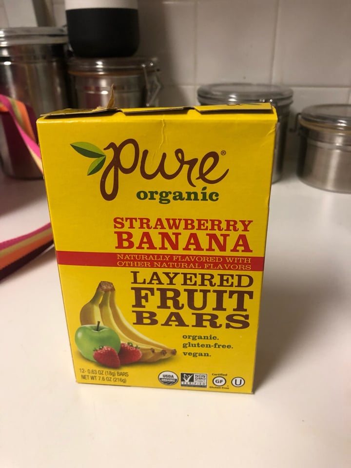 Pure Organic Strawberry Banana layered fruit bars Review abillion