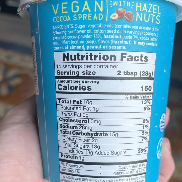 review photo of Sisinni Family Spreads Vegan Hazelnut Cocoa spread shared by @lilypearmoon on 28 Feb 2022 - review
