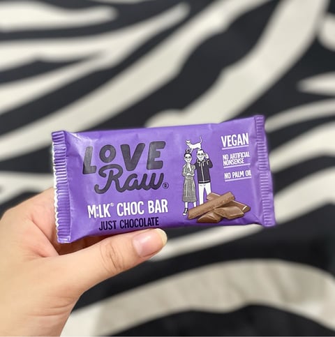 LoveRaw, M:lk Choc Bar, chocolate, snacks, food, review