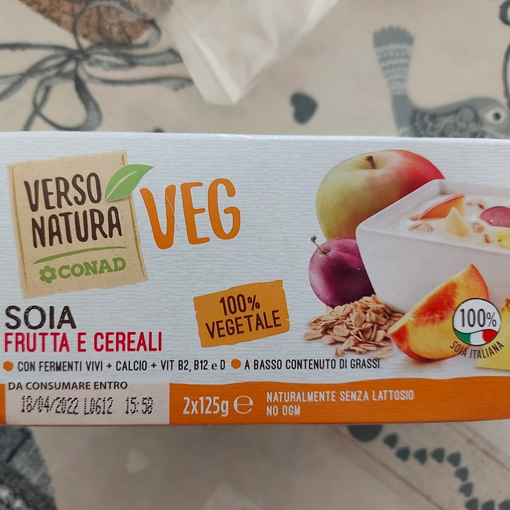 Verso Natura Conad Veg Yogurt Soia Frutta e Cereali Review abillion