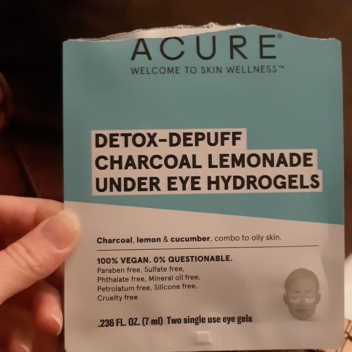 Acure DetoxDepuff Charcoal Lemonade Under Eye Hydrogels Review abillion