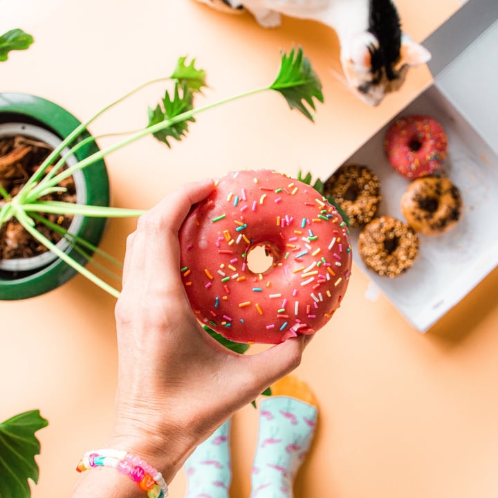 The Donut Cafe & Delivery Sprinkled Strawberry Donut Reviews abillion