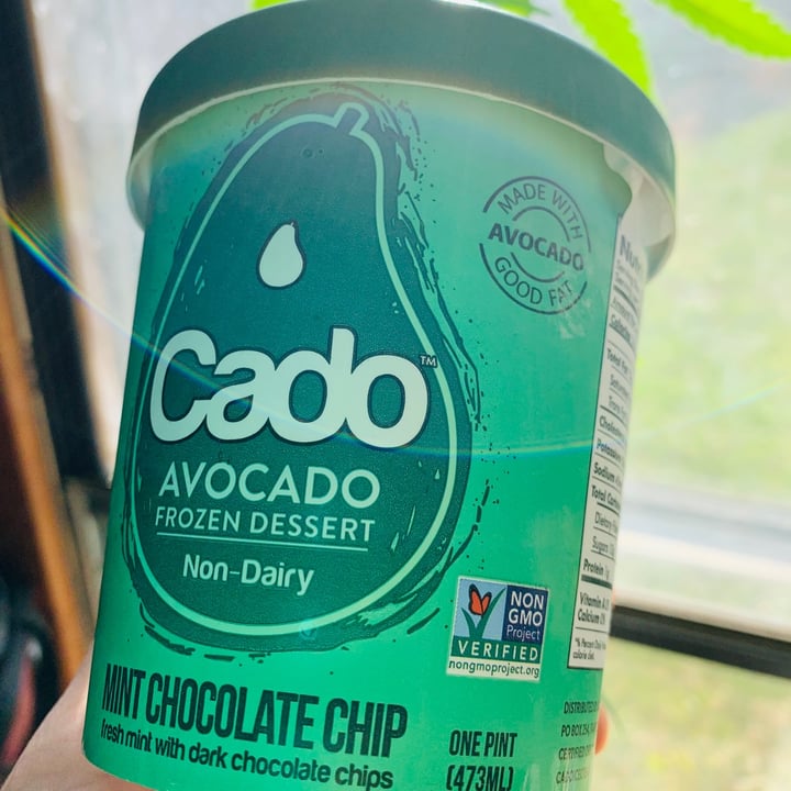 photo of Cado Avocado Ice Cream Avocado frozen dessert, mint chocolate chip shared by @iamgodschild on  05 Nov 2021 - review