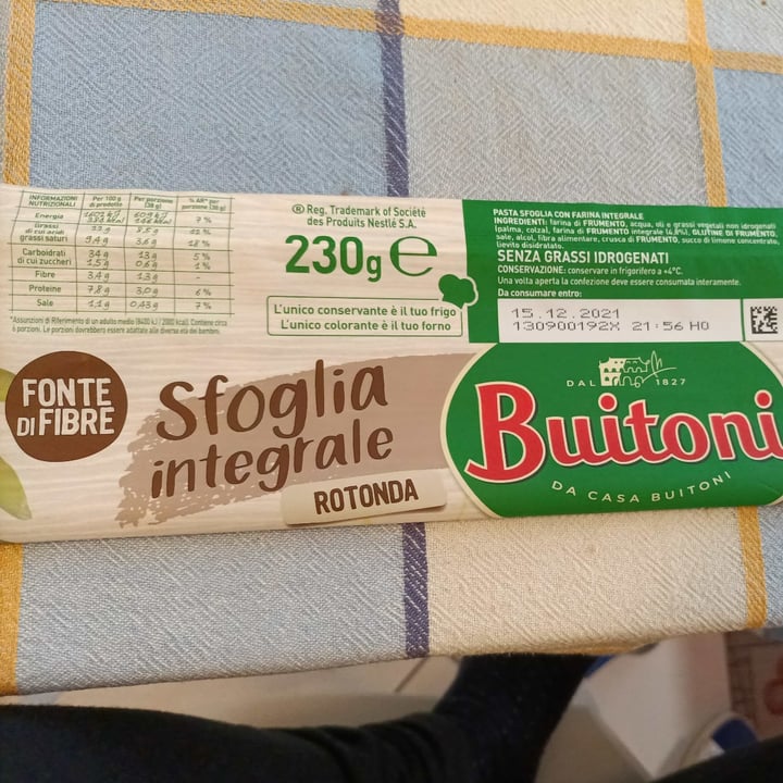 Buitoni Pasta sfoglia integrale Review abillion