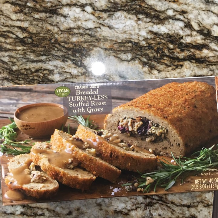 Trader Joe's Breaded turkeyless stuffed roast with gravy Review abillion