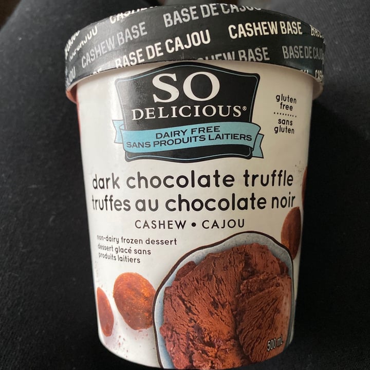 So Delicious Dairy Free Dark Chocolate Truffle Cashewmilk Frozen