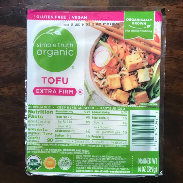 Simple Truth Organic Tofu Extra Firm Review abillion