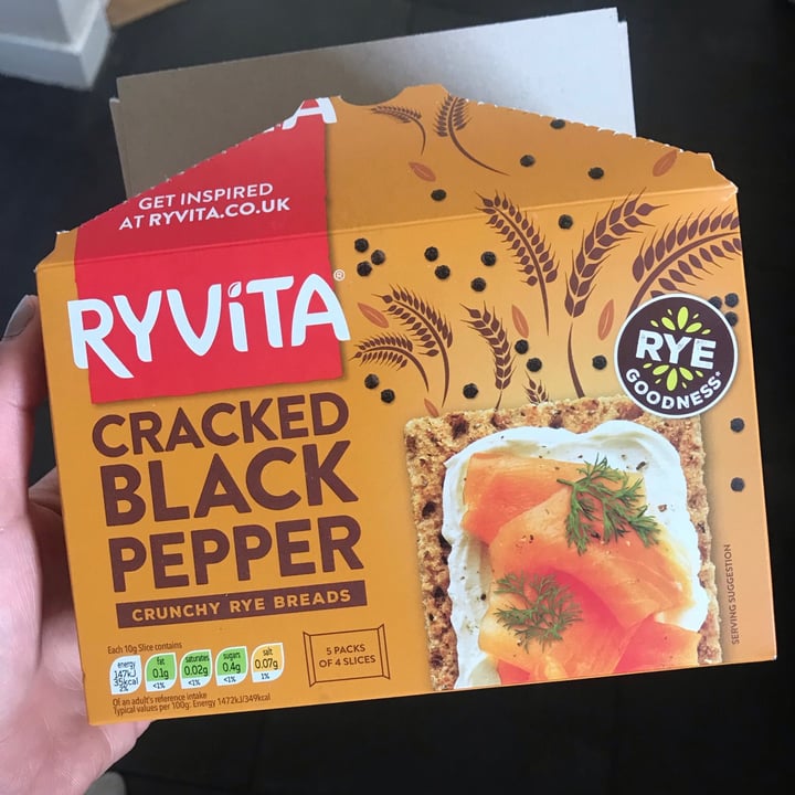 Ryvita Cracked black pepper crunchy rye breads Review abillion