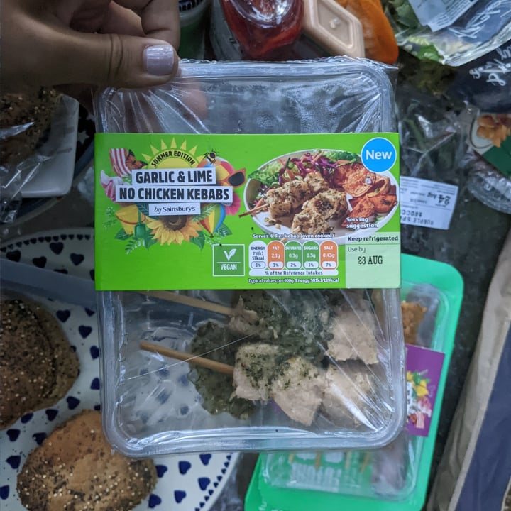 Sainsbury's garlic & lime no chicken kebabs Review abillion