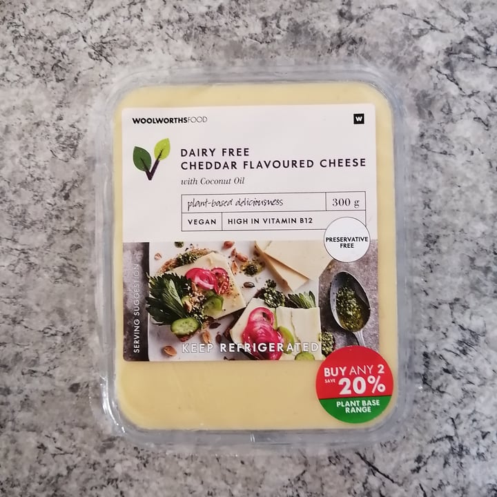 Woolworths Woolworths Dairy Free Cheddar Flavoured Cheese Review abillion