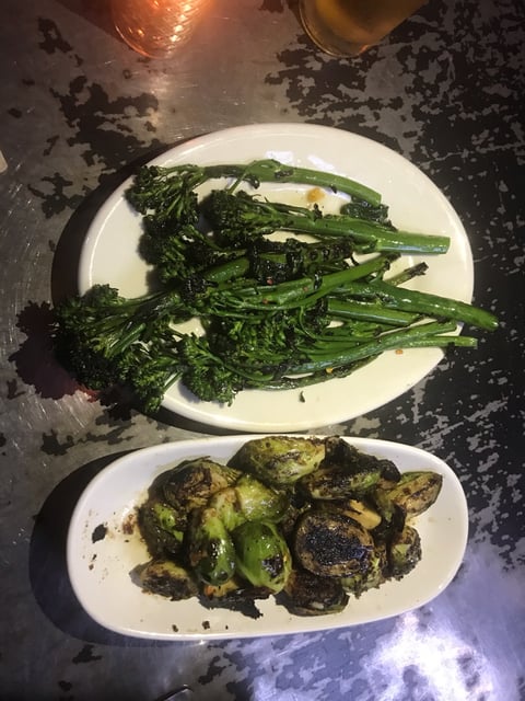 Brussels sprouts and broccolini