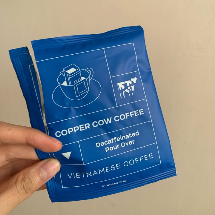 Copper Cow Coffee Decaffeinated Pour Over Vietnamese Coffee Review