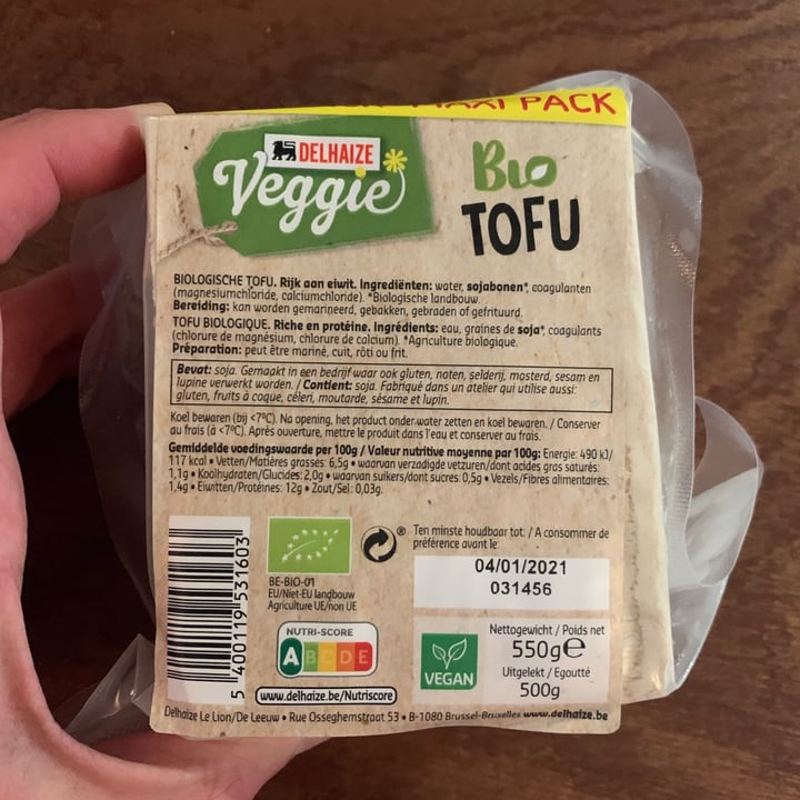 photo of Delhaize - Bio Tofu shared by @vegandfred on  30 Nov 2020 - review