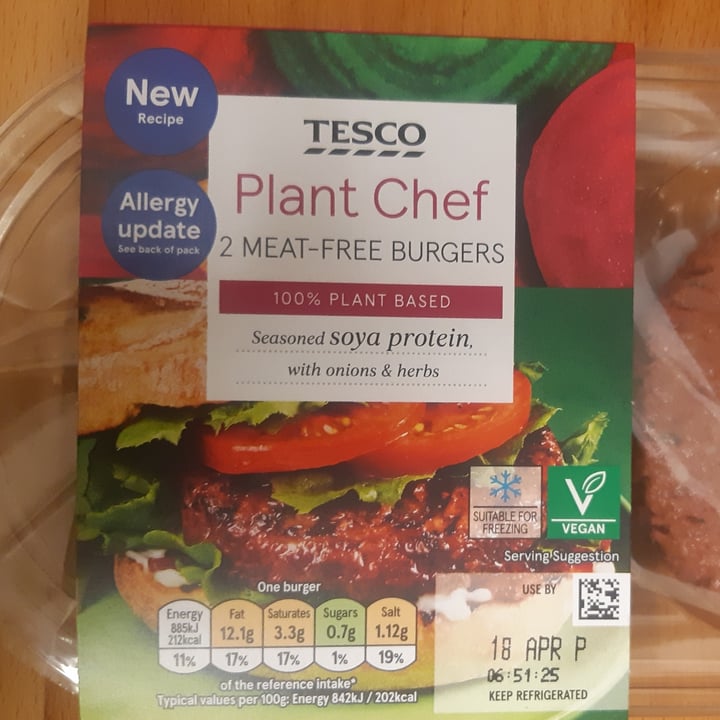 Tesco Plant Chef 2 Meatfree Burgers Review abillion