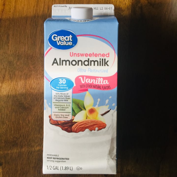 Great Value Unsweetened Vanilla Almond Milk Review abillion