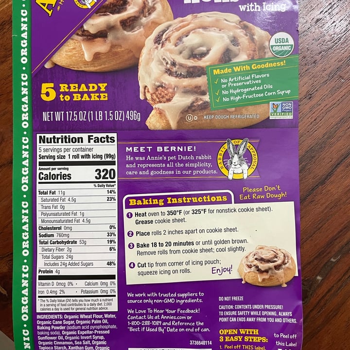 Annie’s Organic Cinnamon Rolls with Icing Review abillion