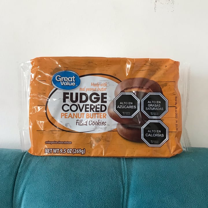 Great Value Fudge Covered Peanut Butter Filled Cookies Review abillion