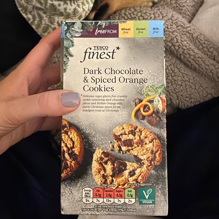 Tesco Free From Dark Chocolate And Spices Orange Cookies Review abillion
