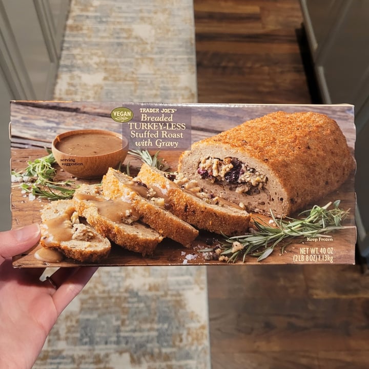 Trader Joe's Breaded turkeyless stuffed roast with gravy Review abillion