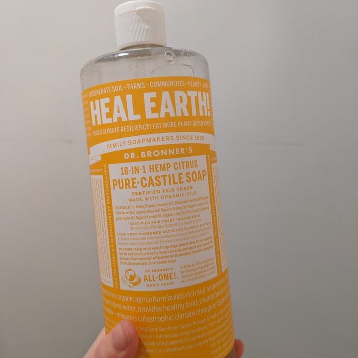 Dr. Bronner's 18 in 1 hemp citrus castile soap Review abillion
