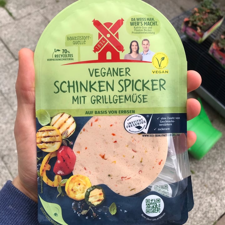 Rügenwalder Mühle Veganer Schinken Spicker mit Grillgemüse Review ...