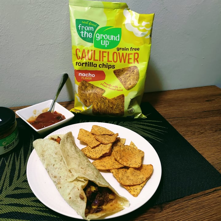 Real Food From The Ground Up Cauliflower Tortilla Chips Nacho Flavored