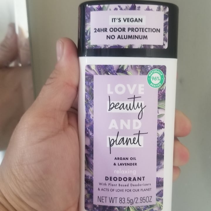 photo of Love Beauty and Planet Argan Oil & Lavender Deodorant shared by @anniemae23 on  02 Apr 2022 - review