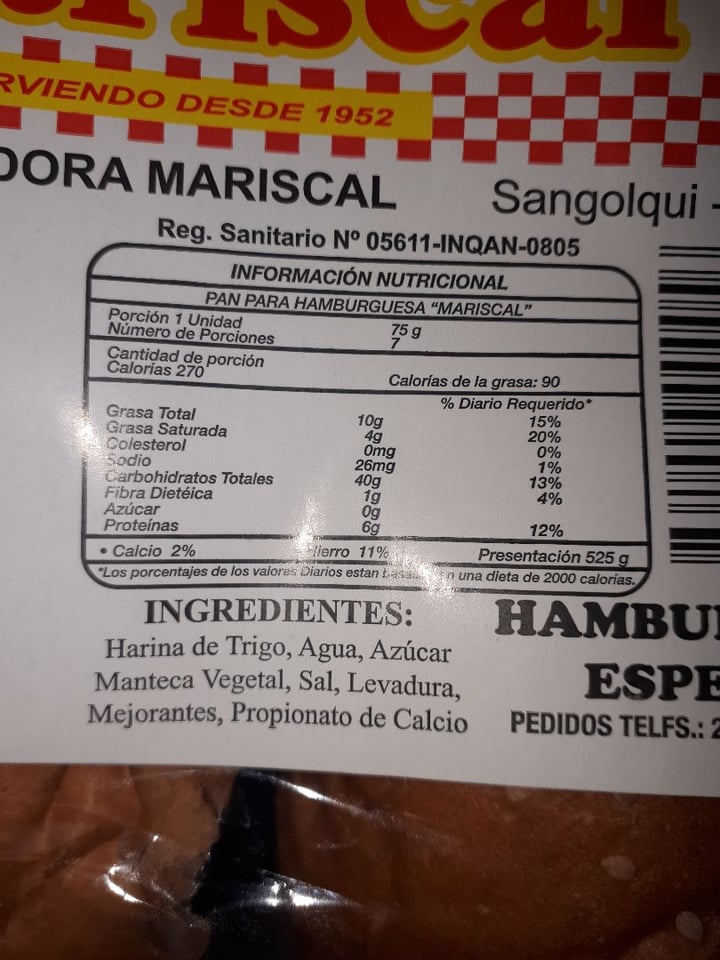 photo of Panificadora Mariscal Hamburguesa shared by @violeta on  13 Nov 2021 - review