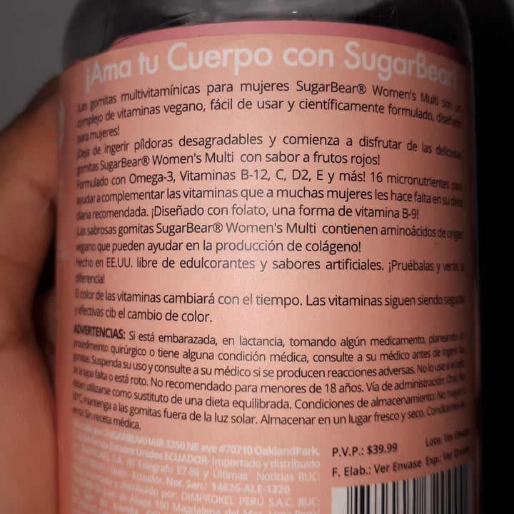 review photo of Sugar bear Gomitas Veganas WOMEN'S MULTI shared by @violeta on 11 Jun 2022 - review