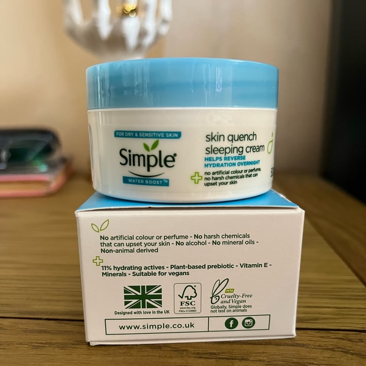 Simple Skin Quench Sleeping Cream Review abillion