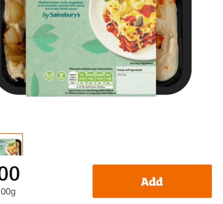 Sainsbury's Vegetable Lasagne Reviews abillion