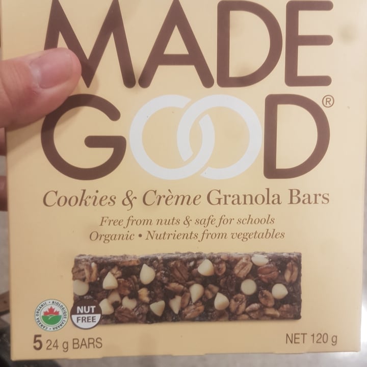 Made Good Made Good Cookies & Crème Granola Bar Review abillion