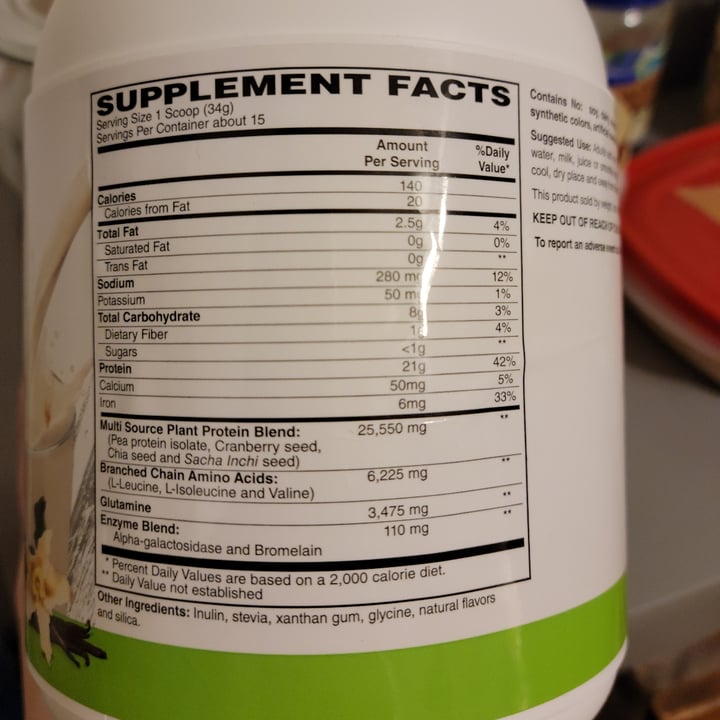 Nature's Promise Vegan Plant Protein Powder Vanilla Review abillion