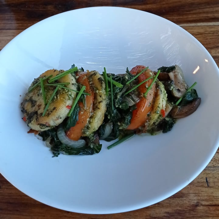 review photo of The Courtyard Café Polenta Stack shared by @heikesletcher on 25 Jul 2021 - review
