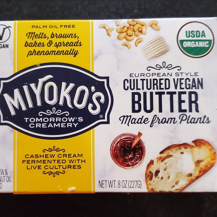 Miyoko's Creamery European Style Cultured Vegan Butter Hint of Sea Salt