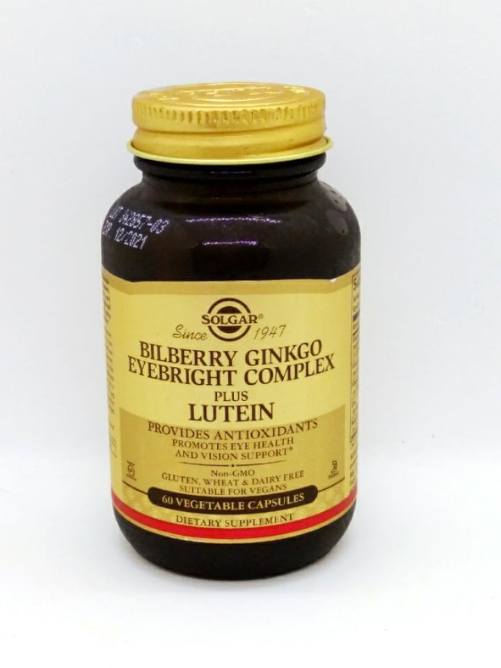 Solgar Bilberry Ginkgo Eyebright Complex Plus Lutein Reviews | abillion