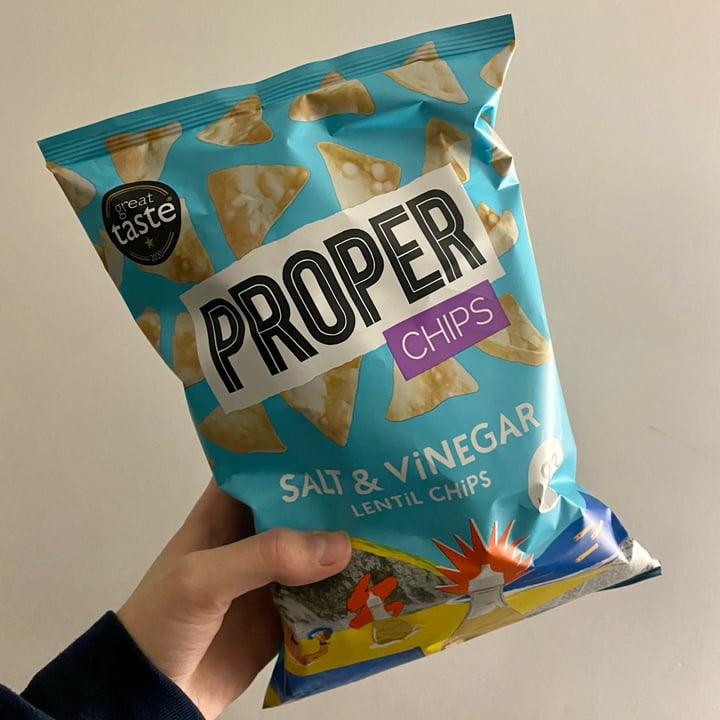 Proper Chips Salt & Vinegar lentil chips Review abillion