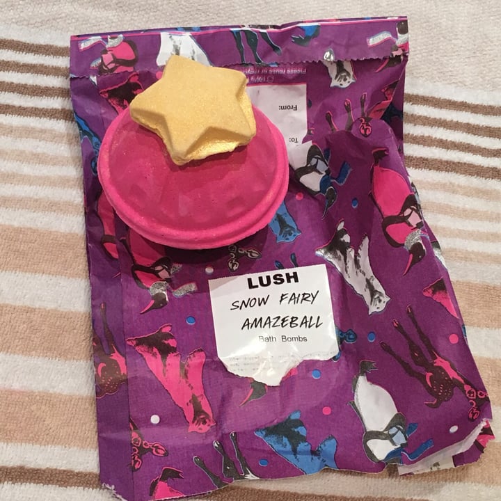 LUSH Fresh Handmade Cosmetics Snow Fairy Amazeball Bath Bombs Reviews