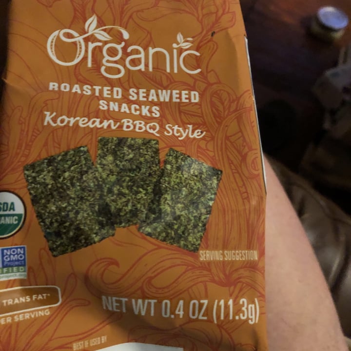 Organic by lidl Roasted seaweed snack Korean bbq style Review abillion