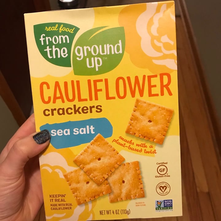 Real Food From The Ground Up Cauliflower Crackers Sea Salt Review