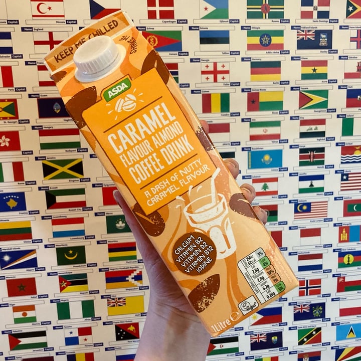 ASDA Caramel flavour almond coffee drink Review abillion