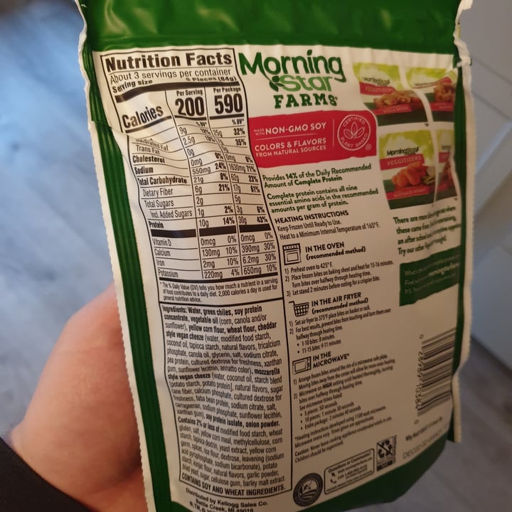review photo of MorningStar Farms Veggitizers Chik'n and Cheeze Taquitos shared by @autumnleaves on 10 Apr 2022 - review