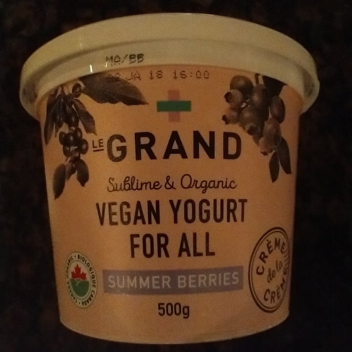 Le Grand Vegan yogurt Summer berries Review abillion