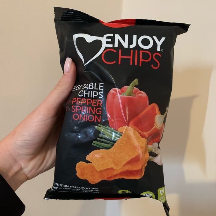 review photo of Enjoy Chips Chips Vegetali Con Peperoni E Cipollotti Italiani shared by @joyamassaad on 11 Dec 2021 - review