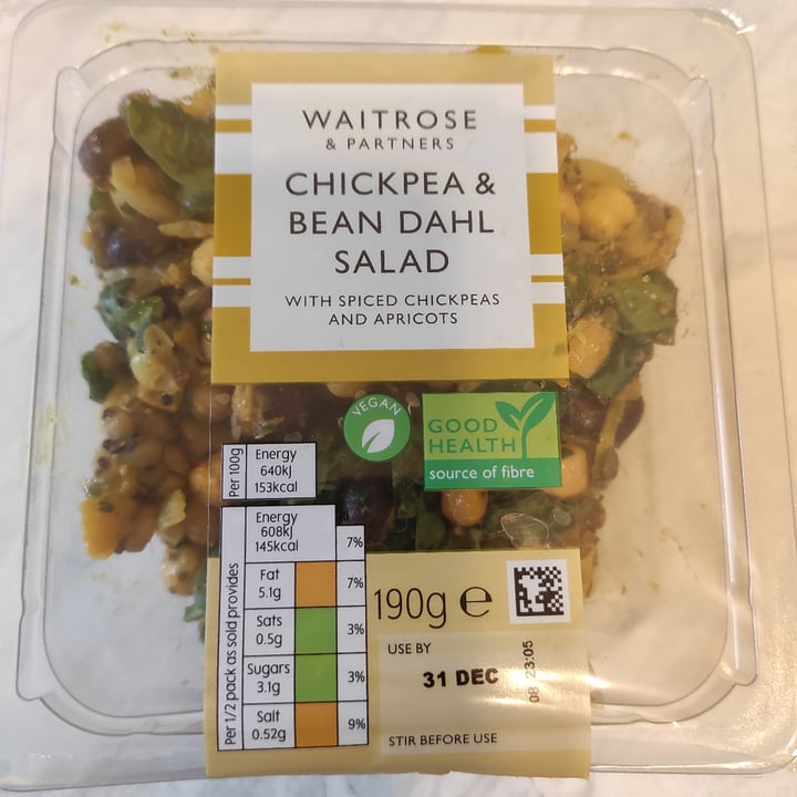Waitrose Chickpea & Bean Dahl Salad Review abillion