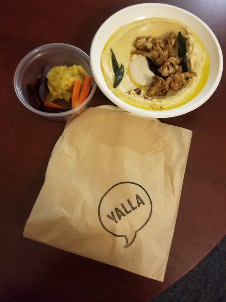 Yalla Downtown, Victoria, Canada Hummus Platter Cauliflower Review