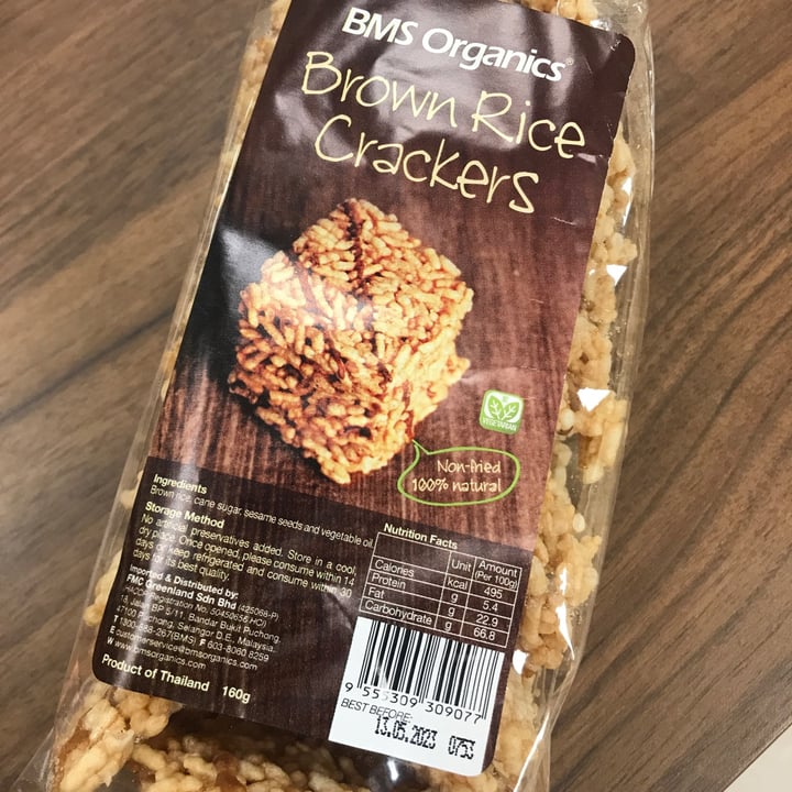 BMS Organics Brown Rice Crackers Review abillion