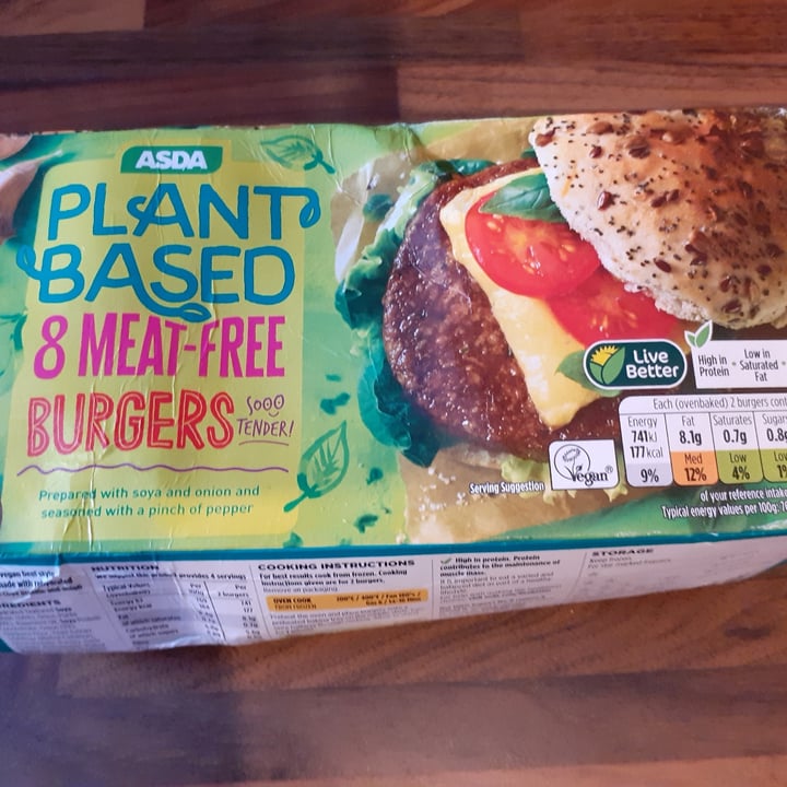 ASDA 2 meat free Burgers Review abillion