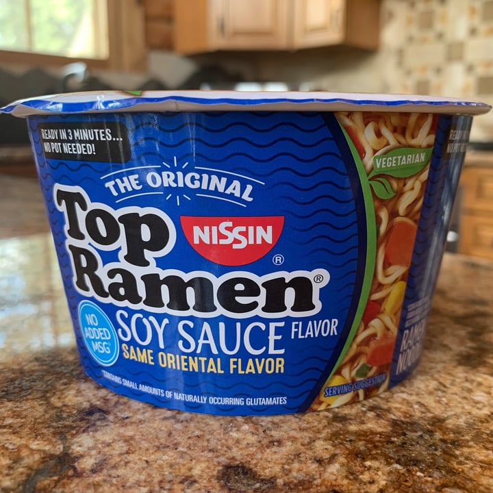 Nissin Top Ramen Vegetarian Soy Sauce Review abillion