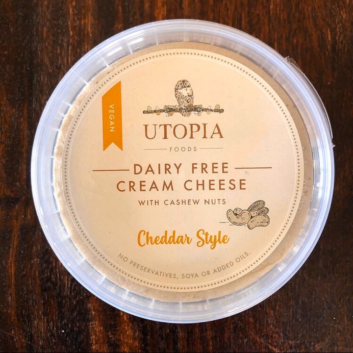 Utopia Foods Dairy Free Cream Cheese Cheddar Style Reviews abillion